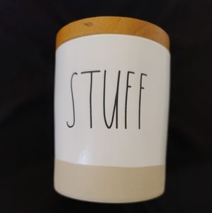 Rae Dunn STUFF cellar With Wooden Lid LL Magenta Artisan VHTF